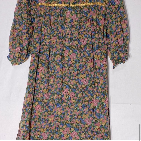 Vintage Handmade Floral Long Sleeve Prairie Style Modest Maxi Dress M - Picture 11 of 15
